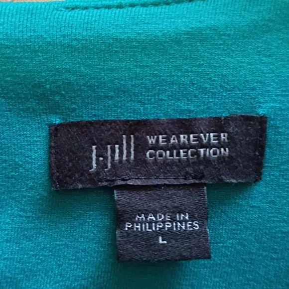 J.jill Teal Short Sleeve Dress - Picture 4 of 5